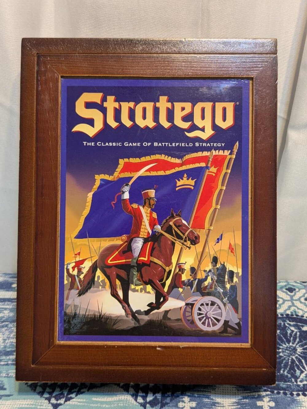Stratego Vintage Game Collection Wooden Bookshelf Box Complete MB 2010